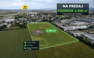 FOX - Pozemok pre výrobu, sklady a logistiku | 4 896 m² | atraktívna cena